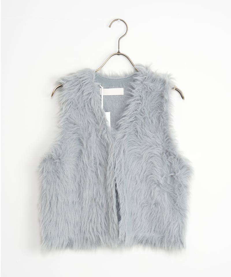 マリリンムーン ニットアウター ホワイト Marilyn Moon（マリリンムーン）の「レースミラノリブジャケット