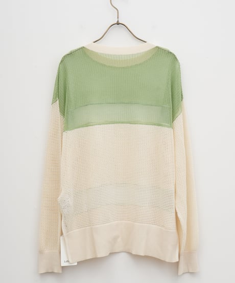 【Lallia Mû】バイカラーシアーニットプルオーバー_250213002253
