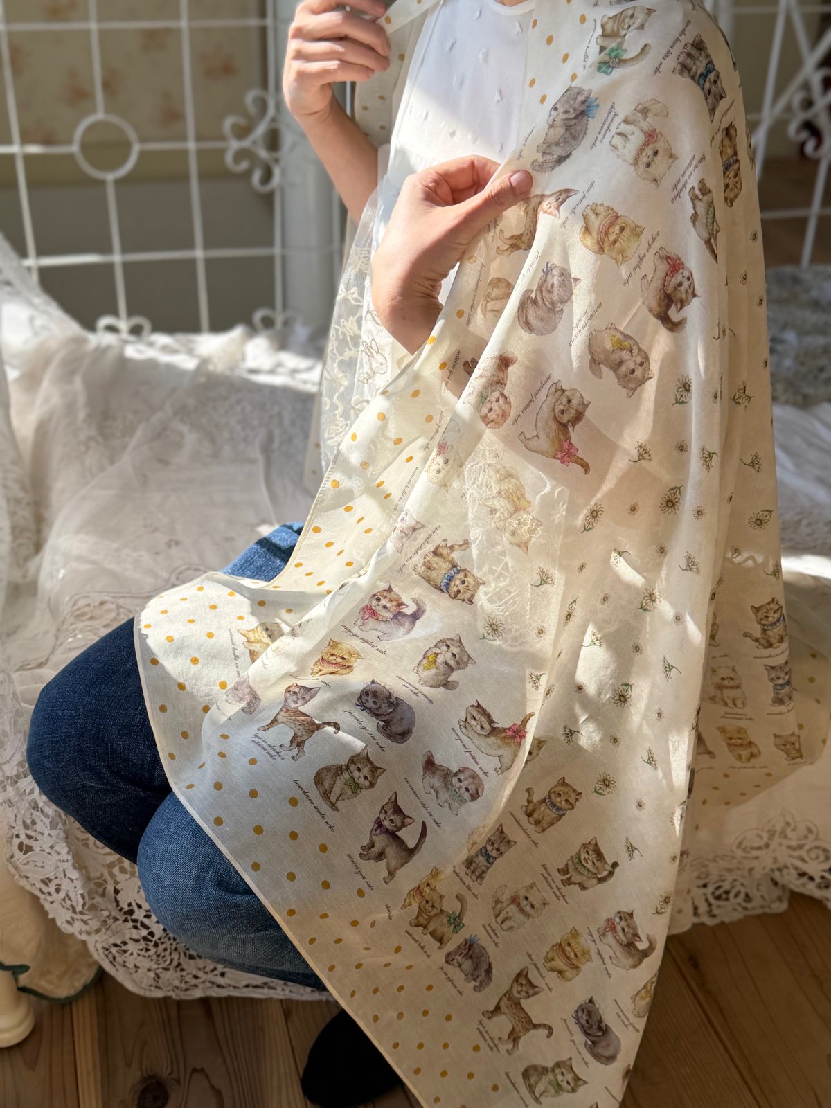 yukiemon】こねこ図鑑UVストール | EGAMI OFFICIAL WEB STORE