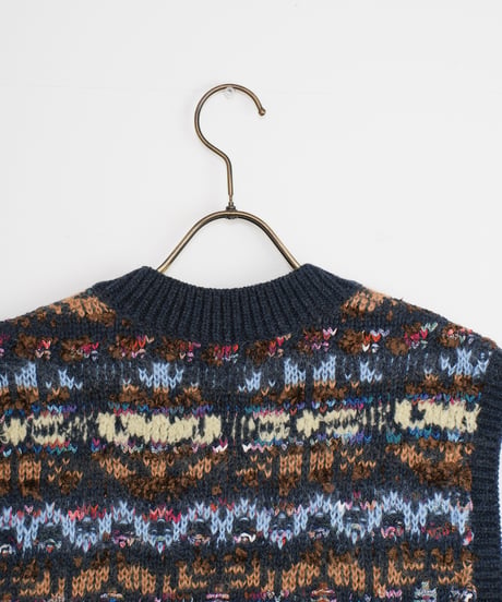 【COOHEM〈men's〉】FAIR ISLE KNIT V/T_241003004357