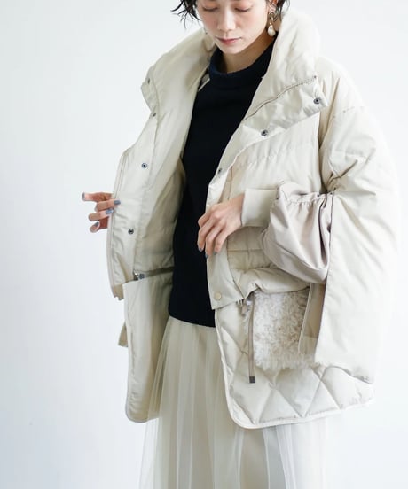 【Lallia Mû】ファーポケットダウンジャケット_241026006221