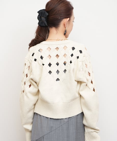 【COCO DEAL】アイレットケーブルニットカーディガン_240119005264