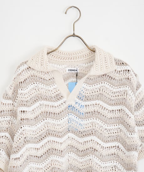 【COOHEM〈women's〉】ZIGZAG SUKASHI KNIT P/O_250326005055