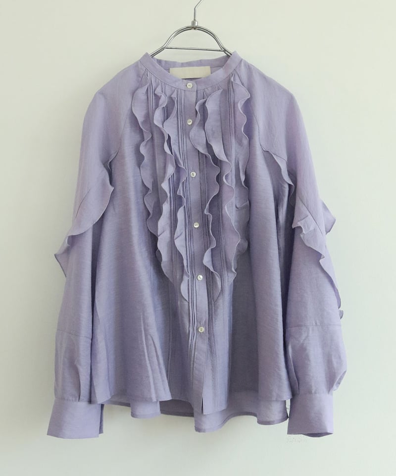 美品 マリリンムーン ruffles & micro tuck shirt 美品 マリリンムーン ruffles & micro tuck shirt