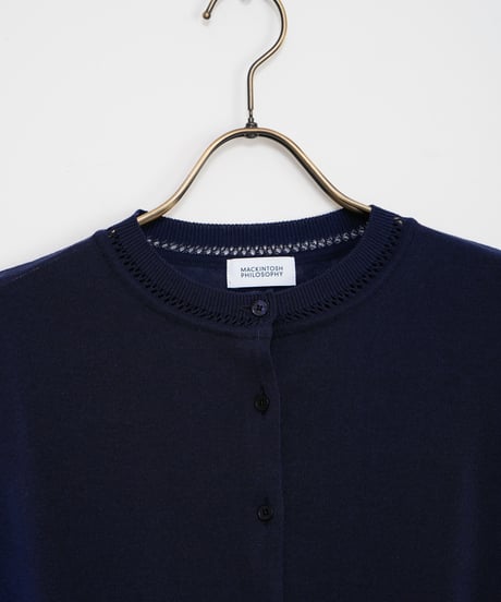 【MACKINTOSH  PHILOSOPHY】 アイレットクルーネックカーディガン_230722002958