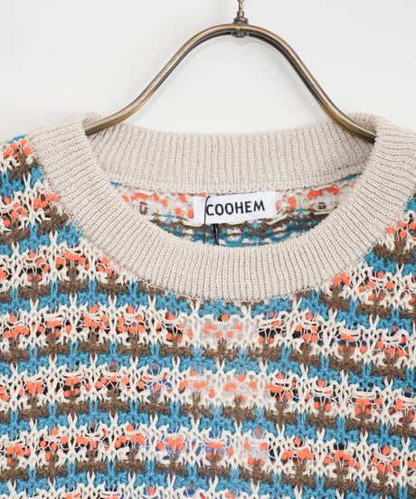 【COOHEM〈men's〉】SUKASHI BORDER KNIT V/T_250326005063