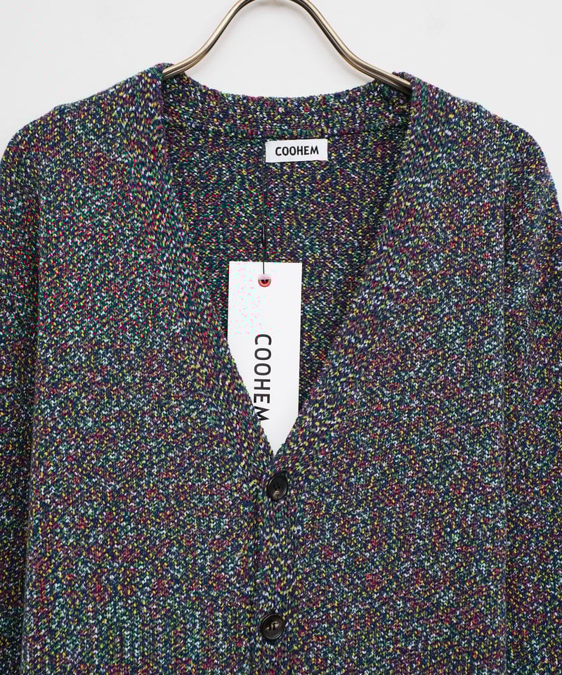 COOHEM〈men's〉】FLECKED COTTON KNIT CARDIGAN_250