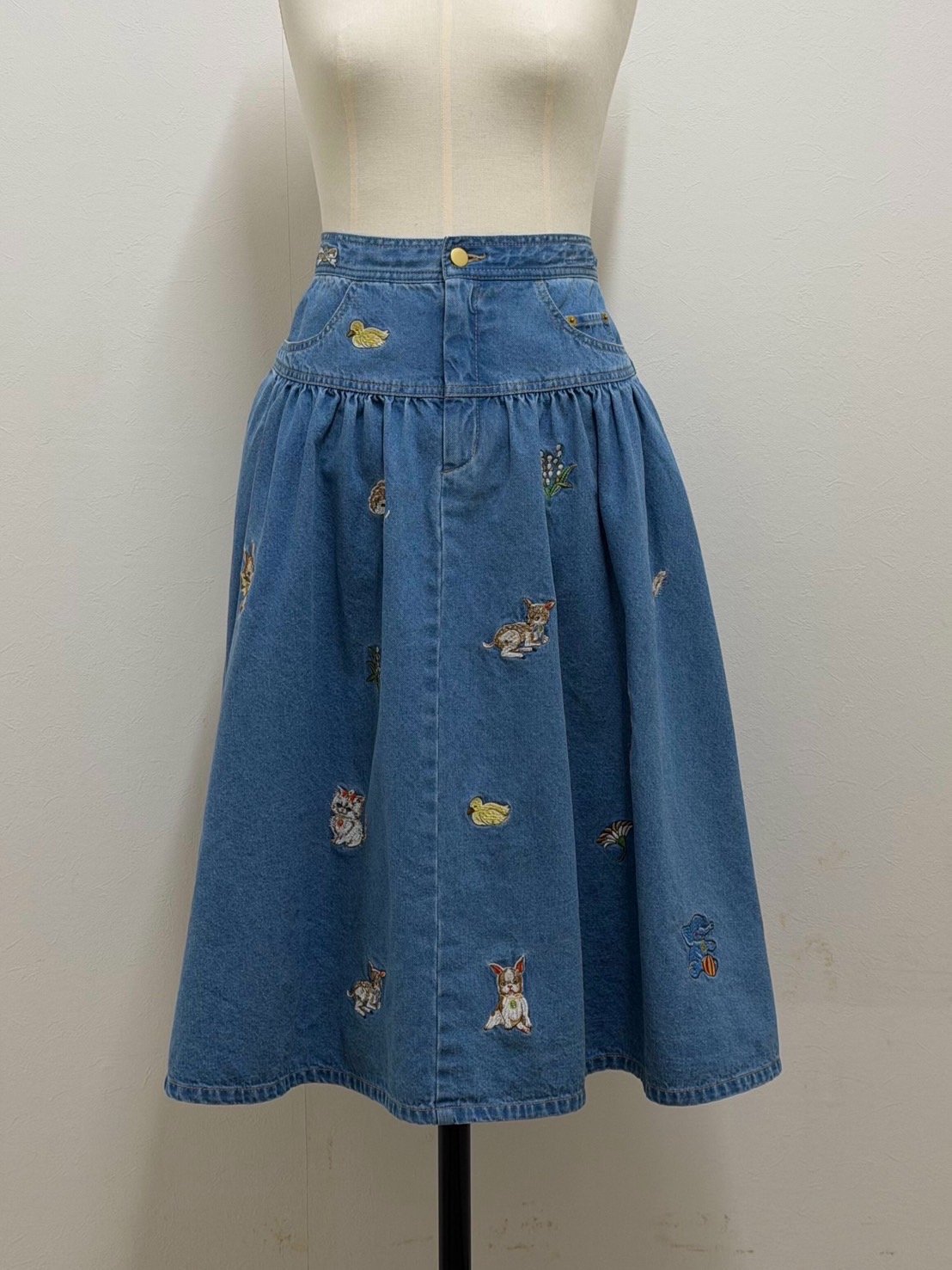 yukiemon】fortune刺繍デニムスカート（M・3L） | EGAMI OFFICI