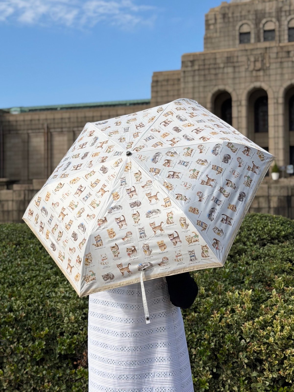 新品未使用　yukiemon ぬいぬい柄 フリンジ付き日傘 yukiemon】テキスタイル折りたたみ日傘 | EGAMI OFFICIAL WEB STORE