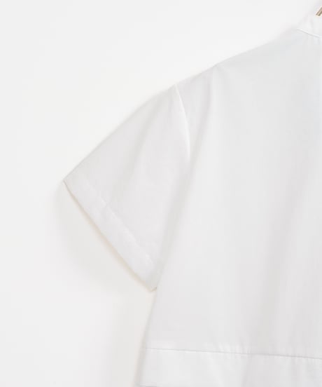 【MARILYN MOON】Tuck frill flare half sleeve shirt_2403250006156