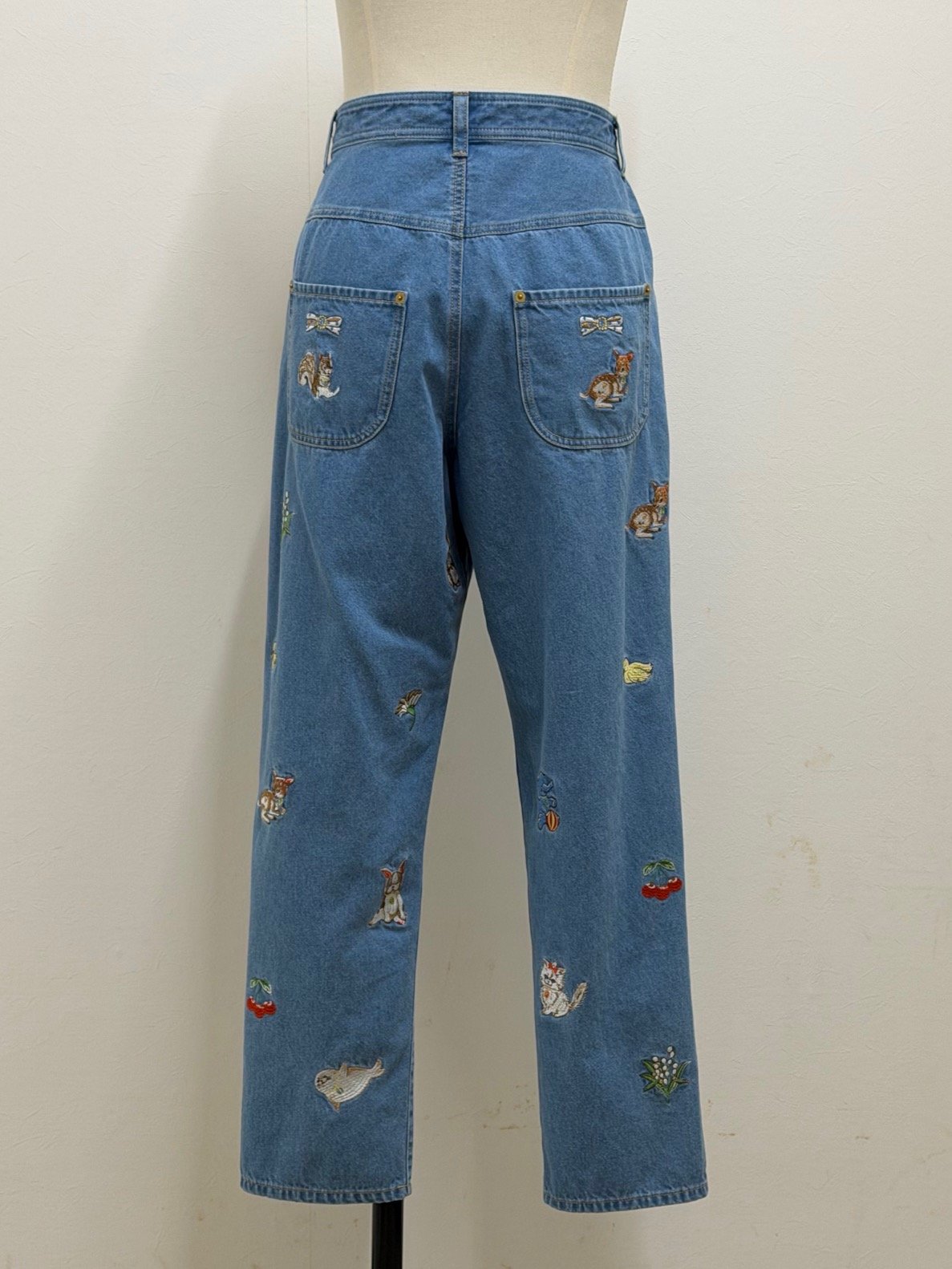 yukiemon クローバーパンツII【デニム】 yukiemon】fortune刺繍デニムパンツ（M・2L） | EGAMI OFFICIA