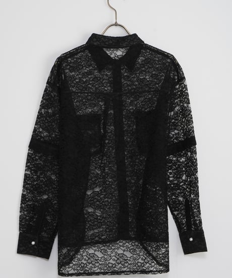 【MARILYN MOON】Organdy lace 2way shirt_240115005079