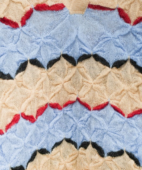 【COOHEM〈women's〉】MOHAIR WOOL TUCK BORDER KNIT PULLOVER