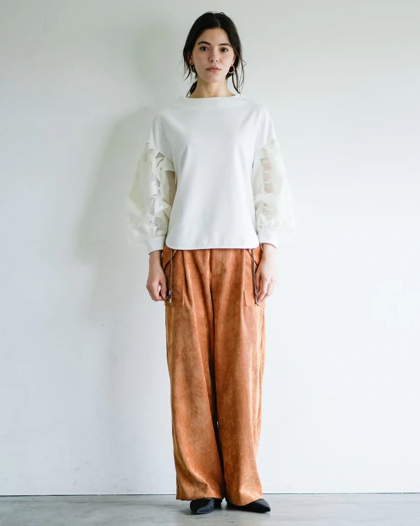 Lallia Mù】ボタニカルレーススリーブプルオーバー_240725009693 Lallia Mù】ボタニカルレーススリーブプルオーバー_240725009693