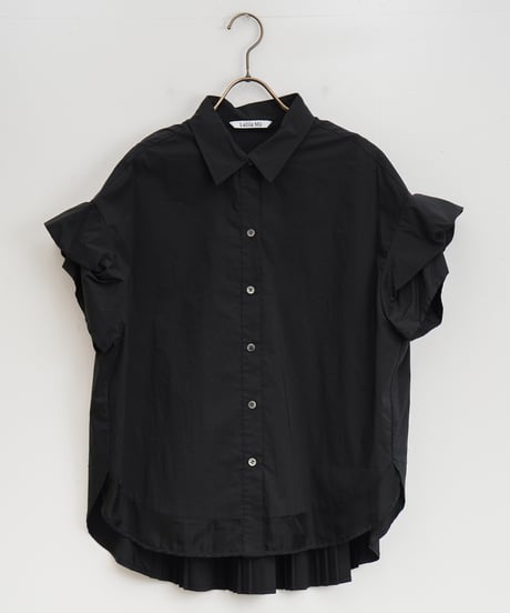 【Lallia Mû】バックプリーツシャツ＿250503008012