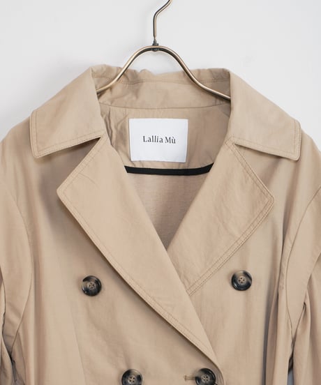 【Lallia Mû】デタッチスリーブミドルトレンチコート_240301008182