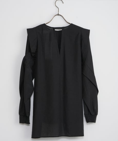 【MARILYN MOON】Tuck sleeve blouse_240115005080