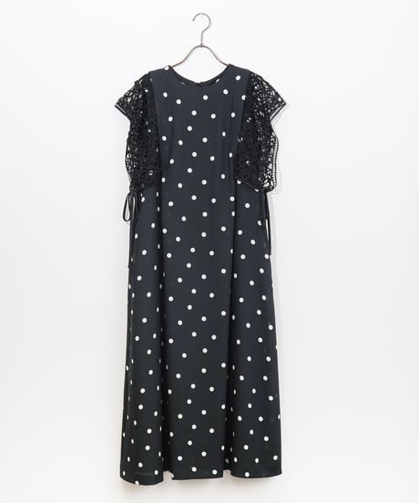 【Lallia Mû】クロッシェレースドットドレス_250408005963