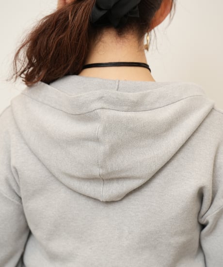 【COCO DEAL】コンパクト逆開ジップニットフーディー_250307004007