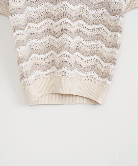 【COOHEM〈men's〉】ZIGZAG SUKASHI KNIT P/O_250326005062