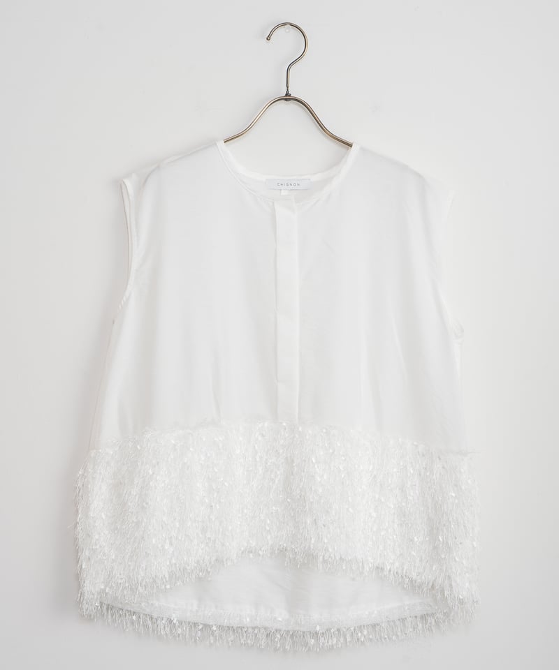 chignon フリンジブラウス