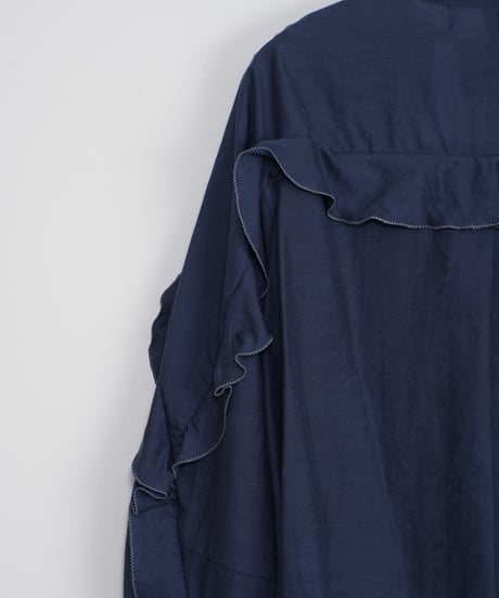 【MARILYN MOON】Ruffle&frill micro tuck blouse_240115005086