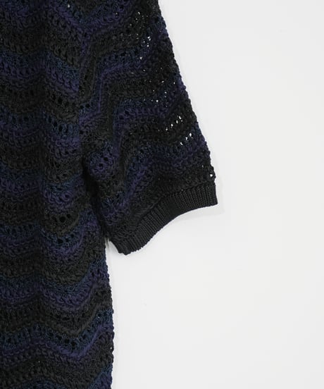 【COOHEM〈men's〉】ZIGZAG SUKASHI KNIT P/O_250326005062
