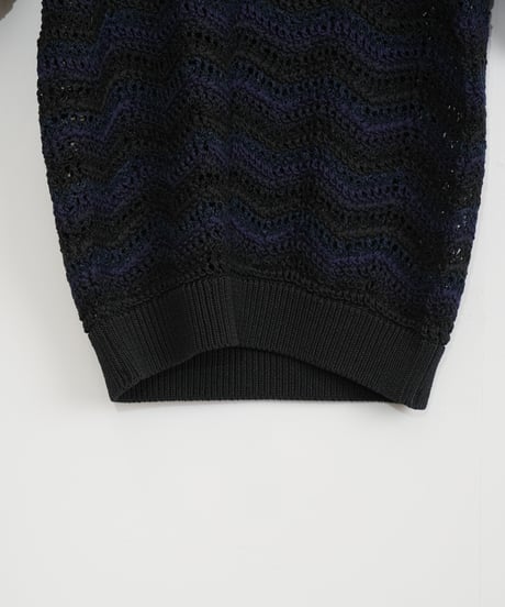 【COOHEM〈men's〉】ZIGZAG SUKASHI KNIT P/O_250326005062