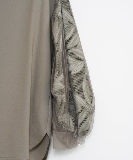 【Lallia Mù】ボタニカルレーススリーブプルオーバー_240725009693