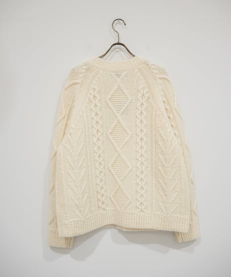 【Yonetomi〈unisex〉】ARAN KNIT CARDIGAN