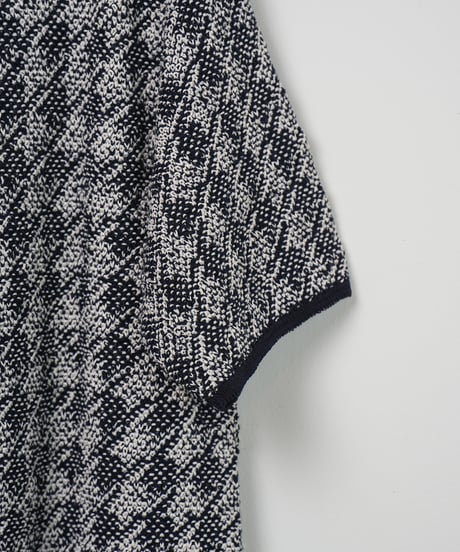 【COOHEM〈men's〉】HOUNDSTOOTH KNIT S/T_250228003402