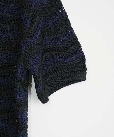 【COOHEM〈men's〉】ZIGZAG SUKASHI KNIT P/O_250326005062