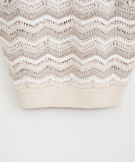 【COOHEM〈men's〉】ZIGZAG SUKASHI KNIT P/O_250326005062