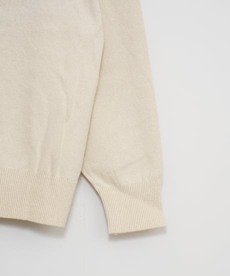 【Yonetomi〈unisex〉】WAVE COTTON KNIT P/O〈SOLID〉_240727009869