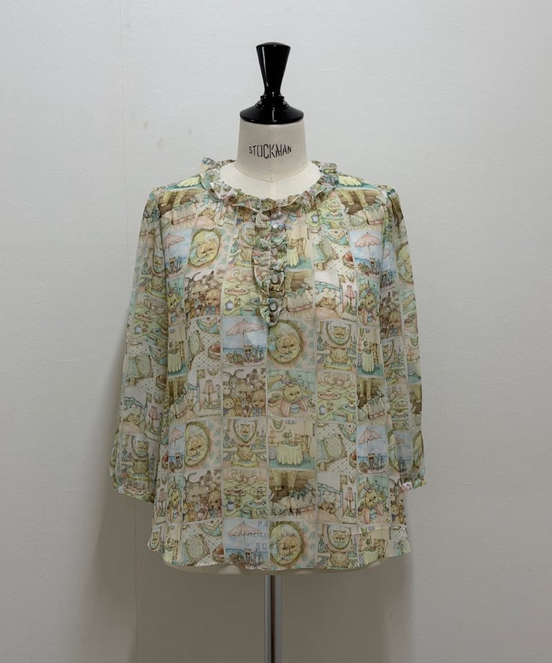 yukiemon】※数量限定※5部袖テキスタイルブラウス（M・3L） | EGAMI OFF