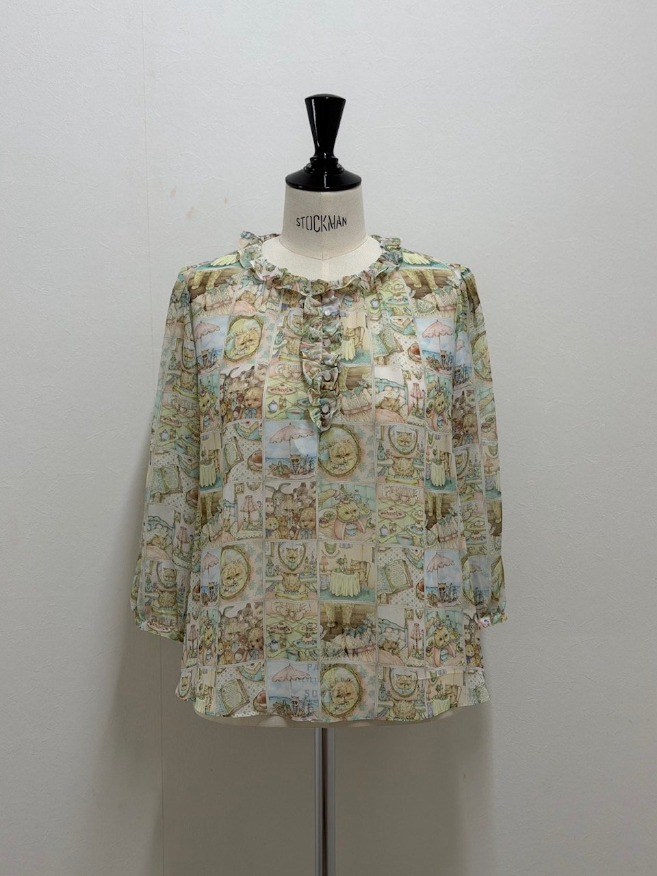 yukiemon】※数量限定※5部袖テキスタイルブラウス（M・3L） | EGAMI OFF