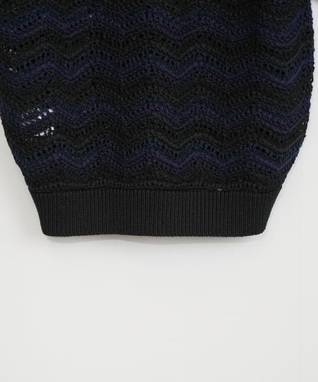 【COOHEM〈men's〉】ZIGZAG SUKASHI KNIT P/O_250326005062