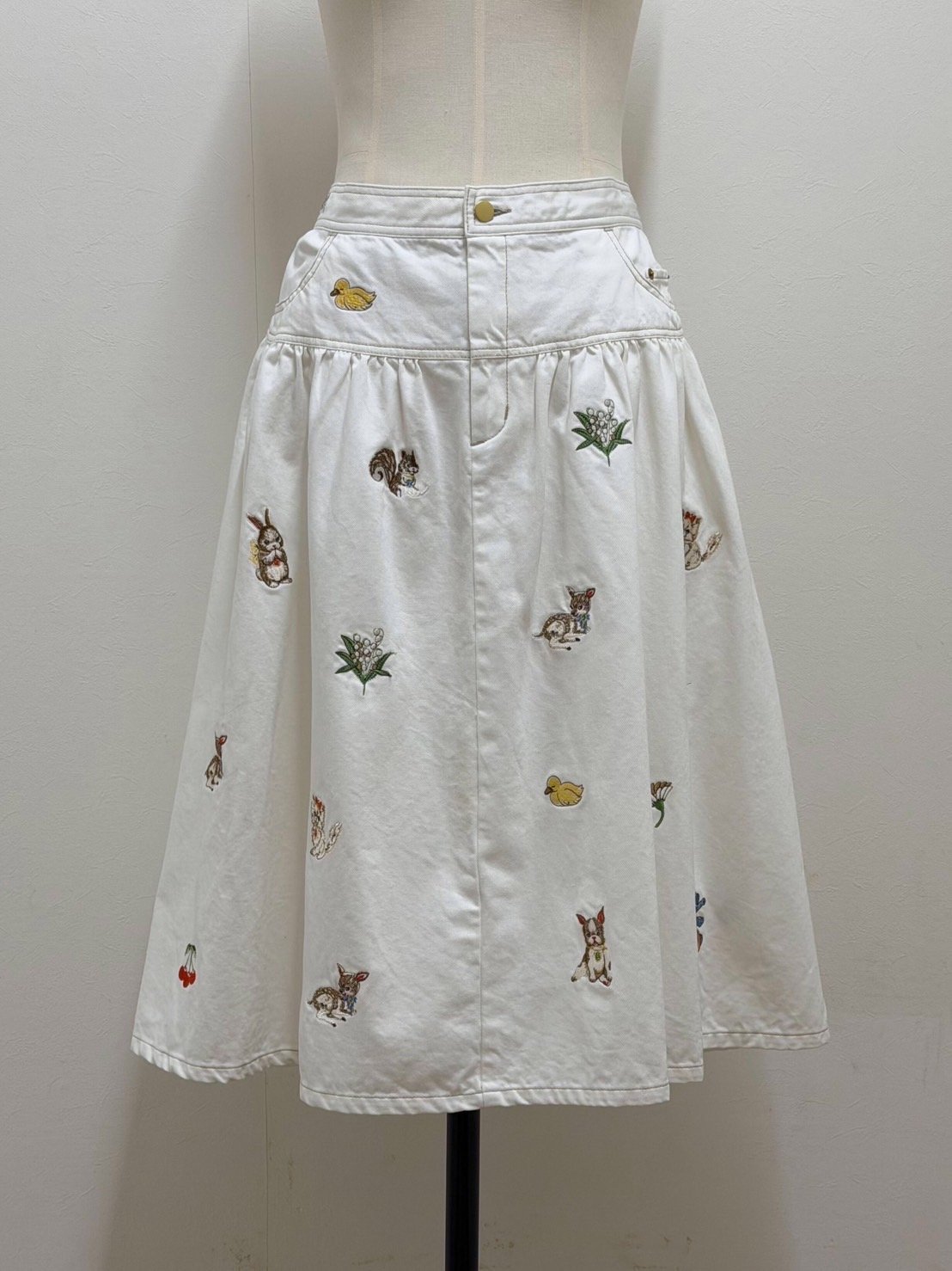 yukiemon】fortune刺繍デニムスカート（M・3L） | EGAMI OFFICI