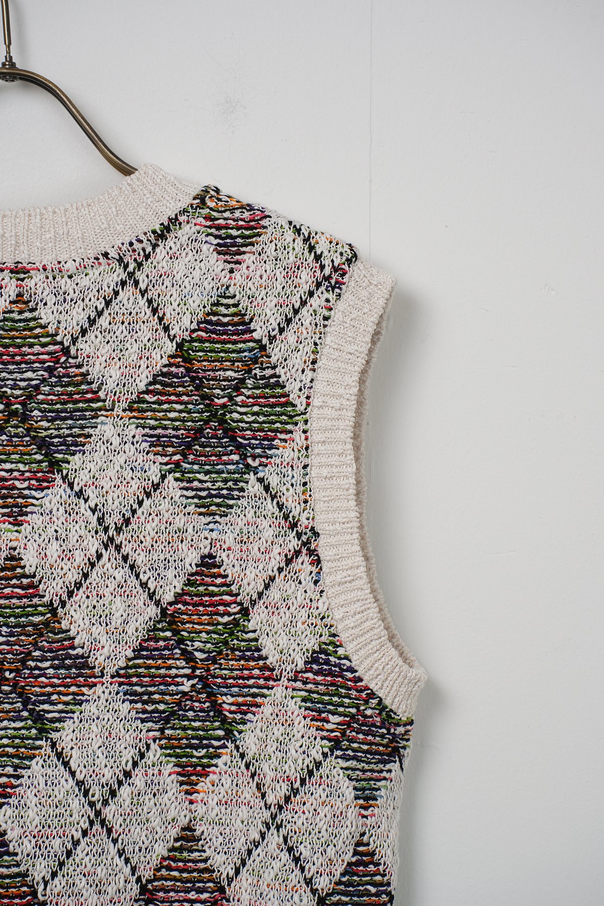 COOHEM〈women's〉】SUMMER ARGYLE KNIT V/T_2502280
