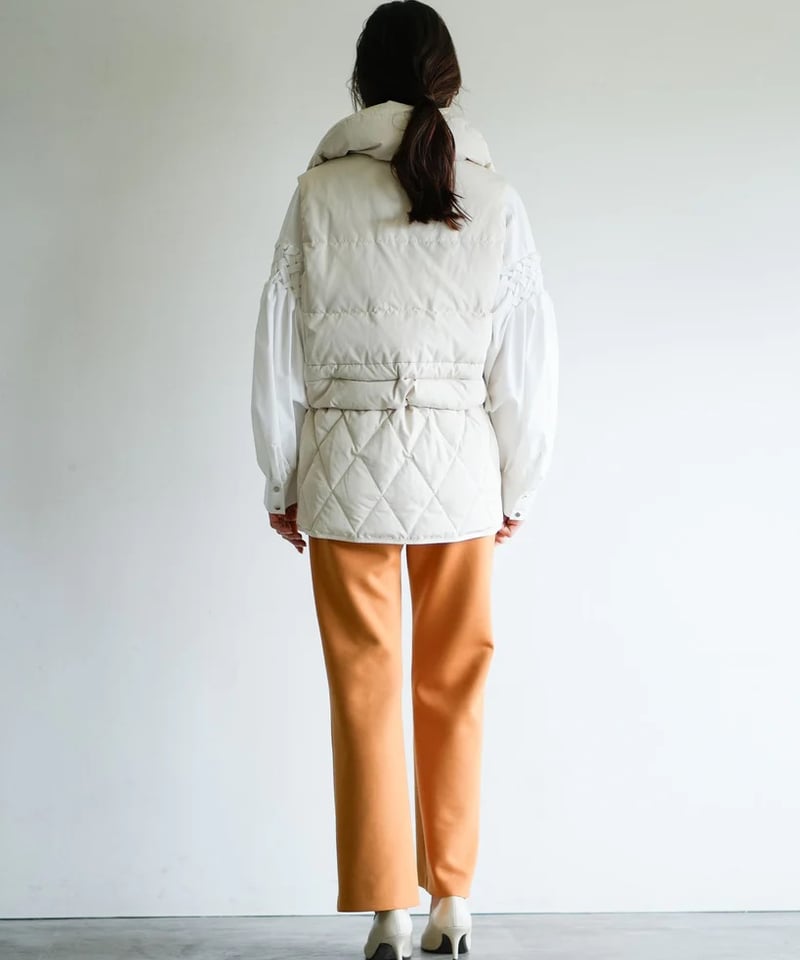 未使用タグ無　グレースコンチネンタル　ヘムファーダウンベスト　36 フードファーロングダウン （ダウンジャケット・ベスト）｜GRACE