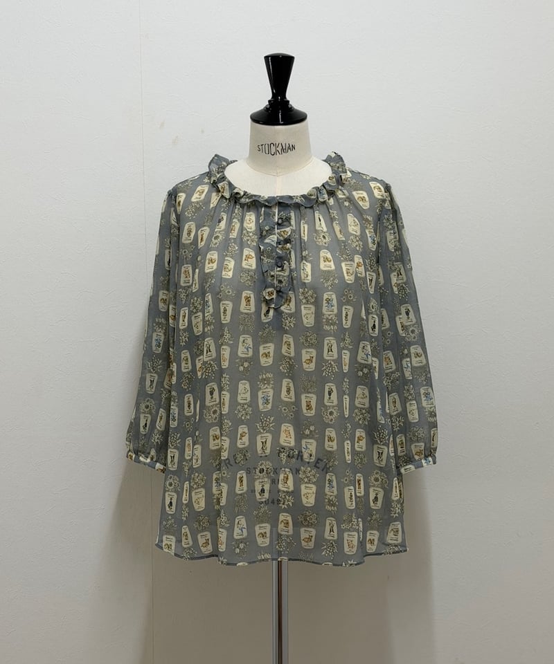 yukiemon】※数量限定※5部袖テキスタイルブラウス（M・3L） | EGAMI OFF