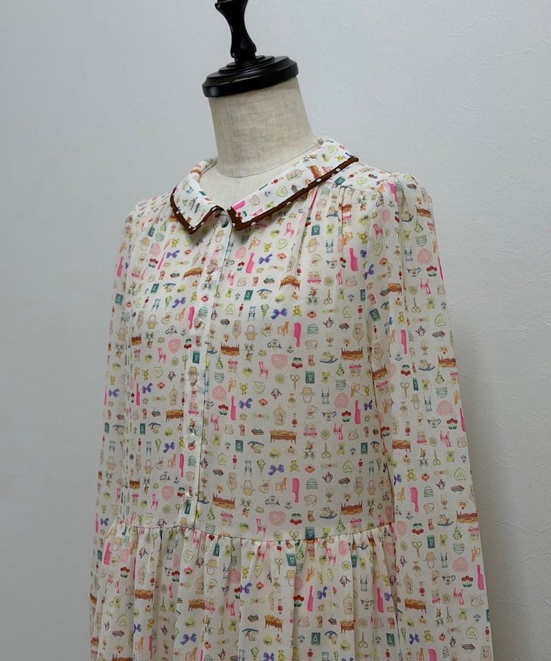 yukiemonシャボンワンピース3L yukiemon】ボンボンフラワー