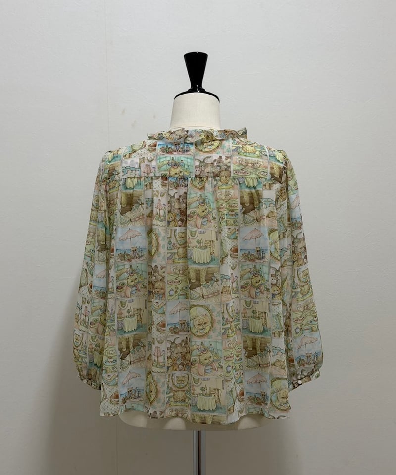 yukiemon】※数量限定※5部袖テキスタイルブラウス（M・3L） | EGAMI OFF