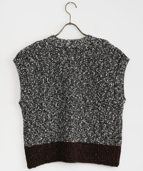 【YENN】BI COLOR KNIT VEST_250730003042