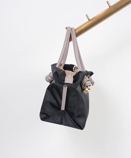 【VIOLAd'ORO】BIANCA ノットハンドルナイロントートXSサイズ_230916006348