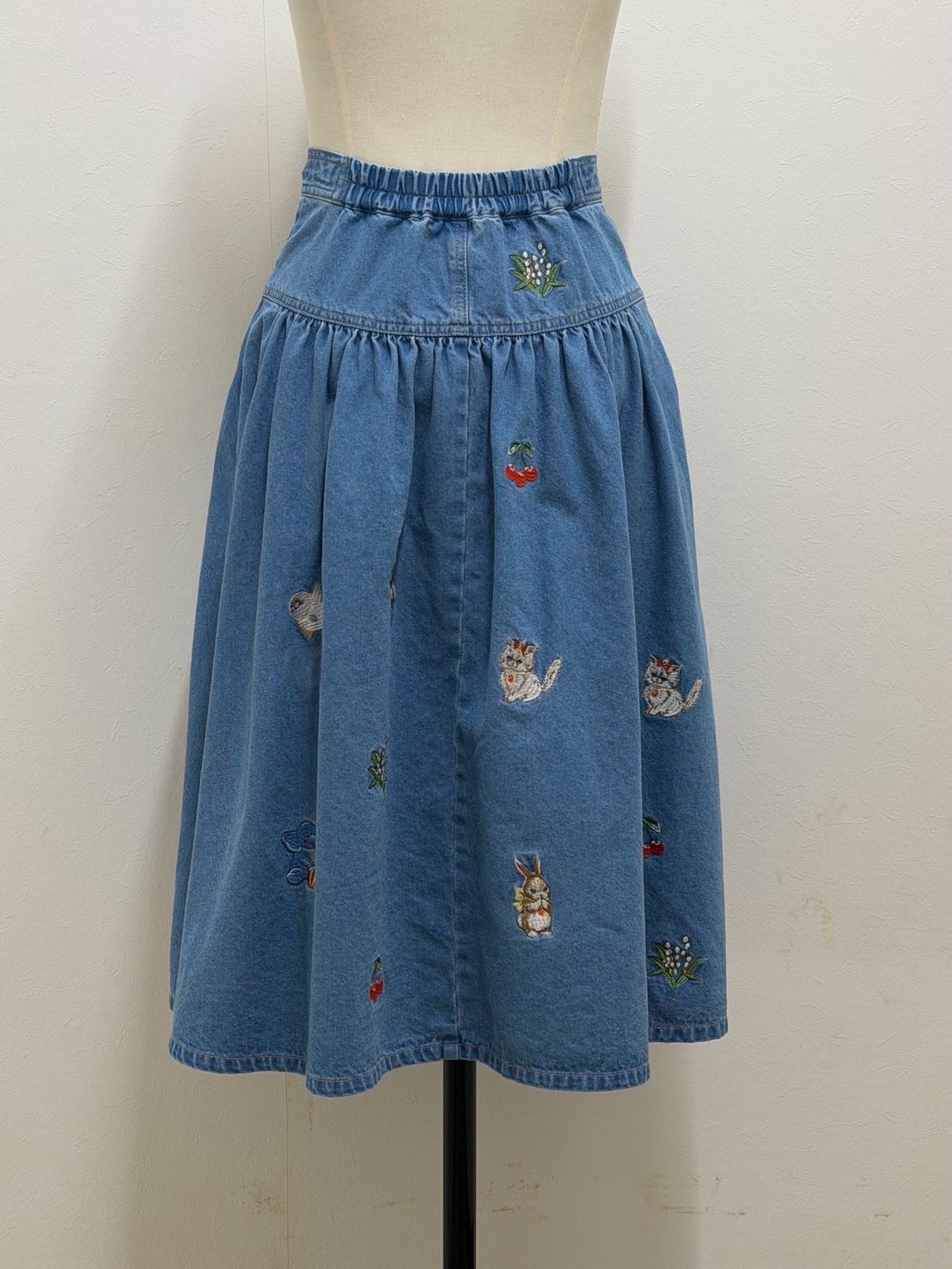 yukiemon】fortune刺繍デニムスカート（M・3L） | EGAMI OFFICI