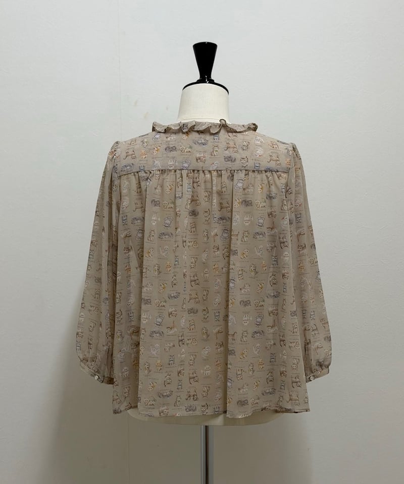 yukiemon】※数量限定※5部袖テキスタイルブラウス（M・3L） | EGAMI OFF