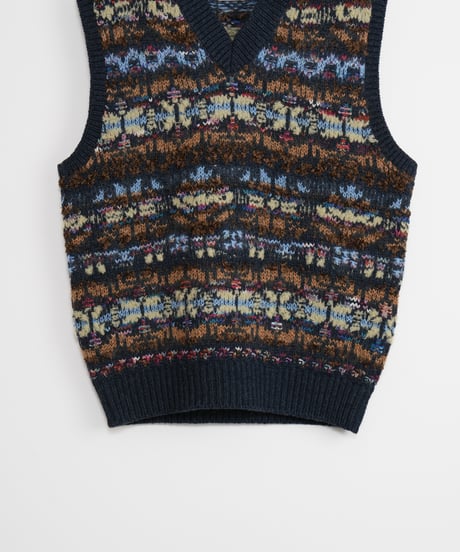 【COOHEM〈men's〉】FAIR ISLE KNIT V/T_241003004357