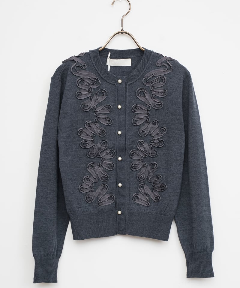 Diagram ディアグラム　カーディガン　刺繍　シースルー　黒 Diagram ディアグラム カーディガン 刺繍 シースルー 黒