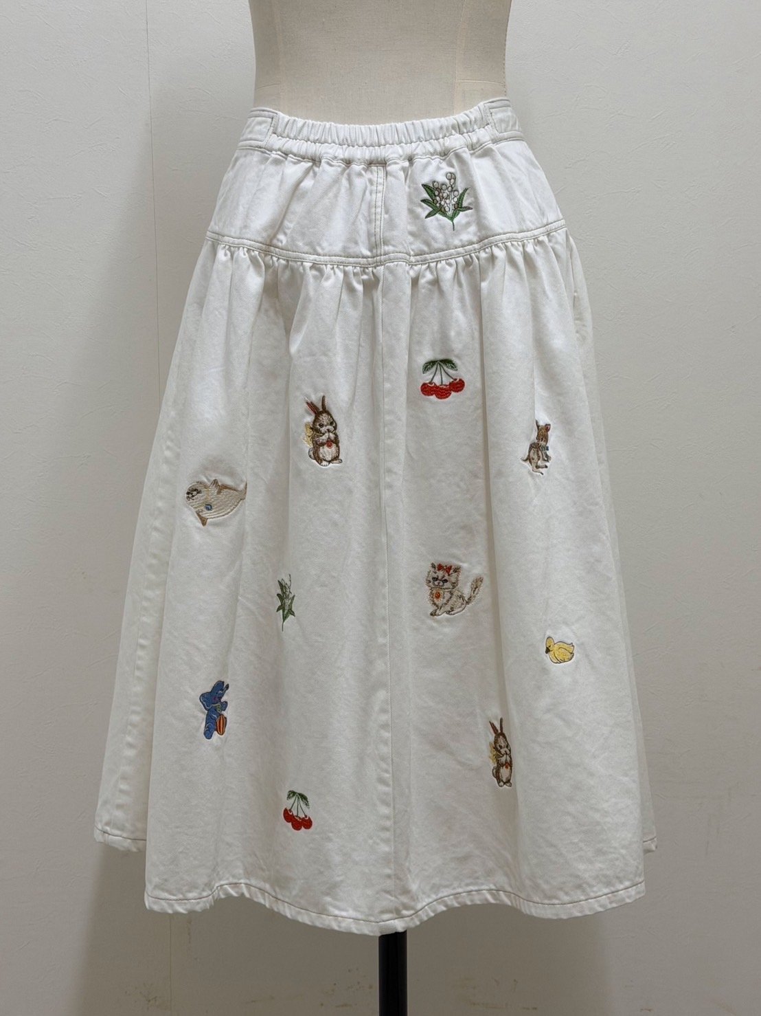 yukiemon】fortune刺繍デニムスカート（M・3L） | EGAMI OFFICI